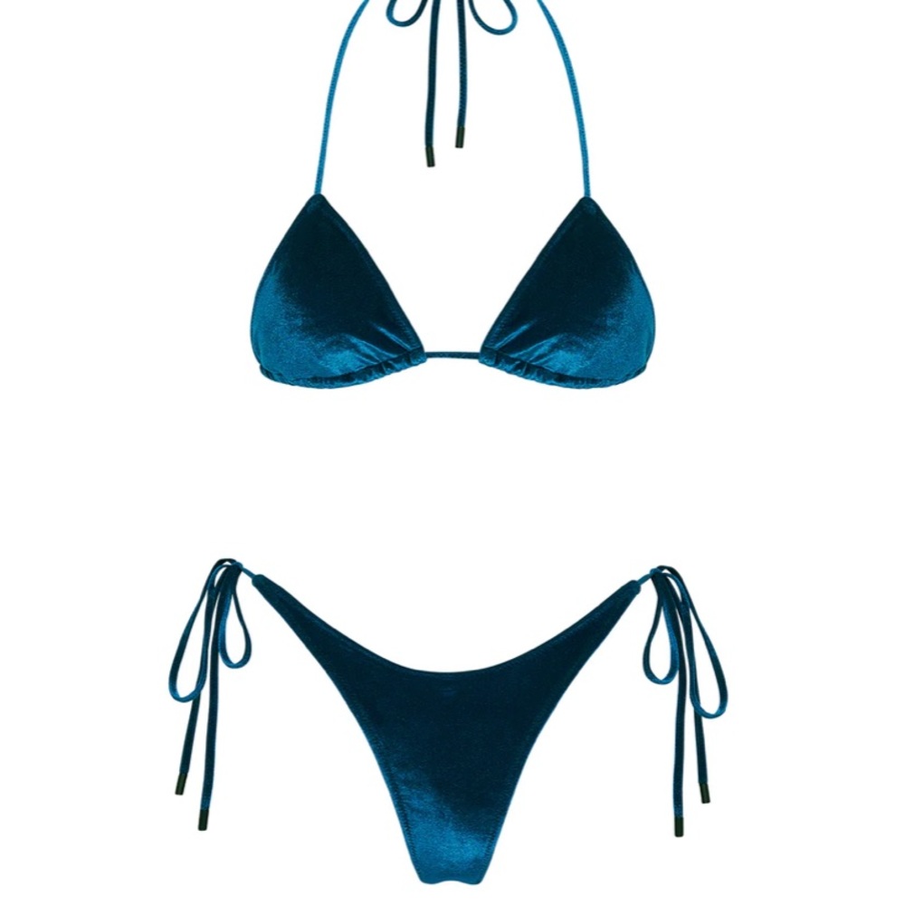 Space blue triangl bikini
